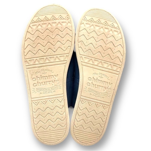 Chimmy Churry Sz 7.5w, 6.5m Classic Boat Shoe in Soft 100% Indigo Cotton Fabric - Picture 6 of 7